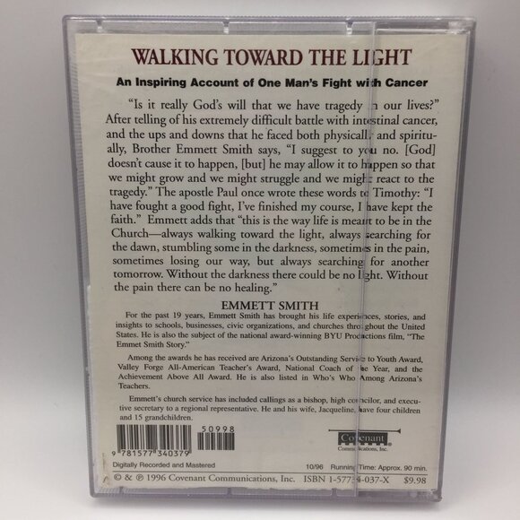 Walking Toward the Light My Fight With Cancer Emmett Smith LDS Audio Cassette - Picture 3 of 5